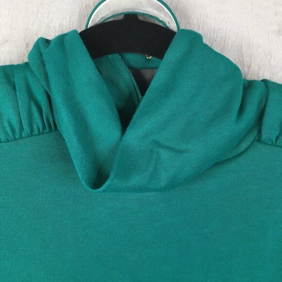 Vintage Jessica Howard By Mitchell Robbell Dress Womens 10 Green Belted Maxi 80s - Picture 4 of 16